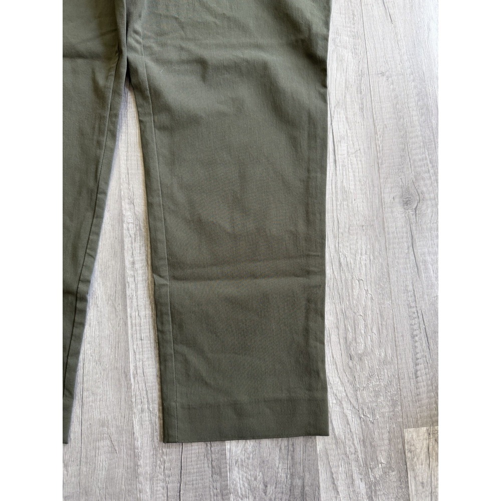Chicos Perfect Stretch Ankle Pants Elastic Waist Olive Green Size 3R US 16R - Picture 3 of 14